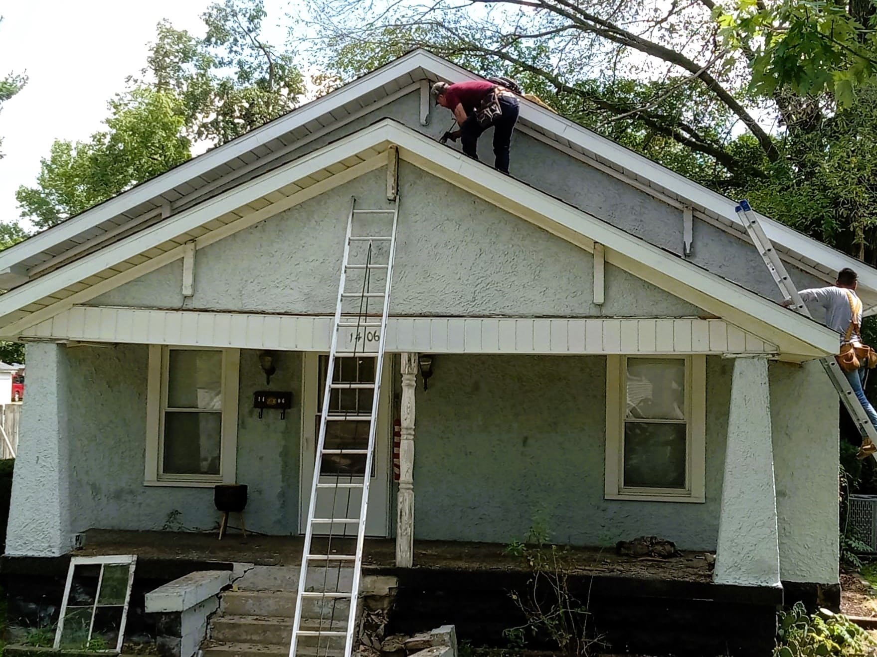 The same home in Clinton, fixed as if the storm had never happened.